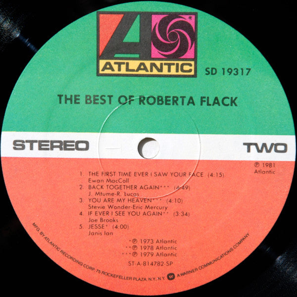 Roberta Flack : The Best Of Roberta Flack (LP, Comp, Spe)