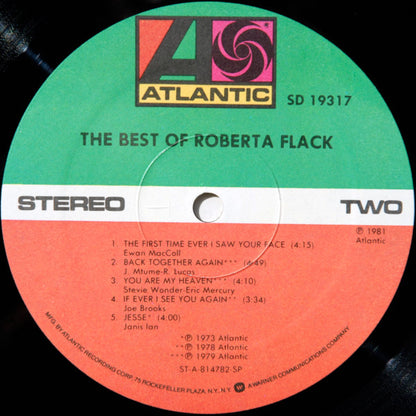 Roberta Flack : The Best Of Roberta Flack (LP, Comp, Spe)