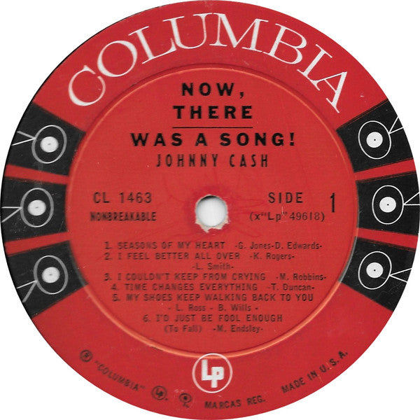 Johnny Cash : Now, There Was A Song! (LP, Album, Mono)