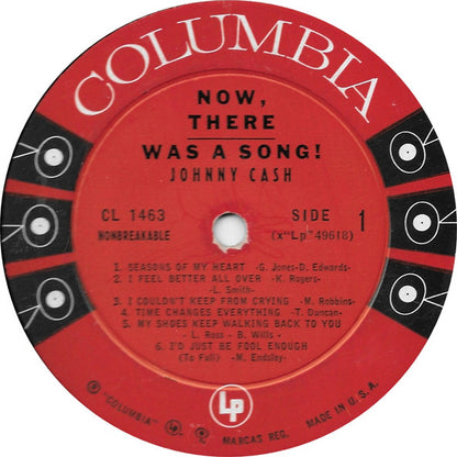 Johnny Cash : Now, There Was A Song! (LP, Album, Mono)