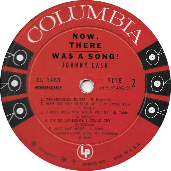 Johnny Cash : Now, There Was A Song! (LP, Album, Mono)