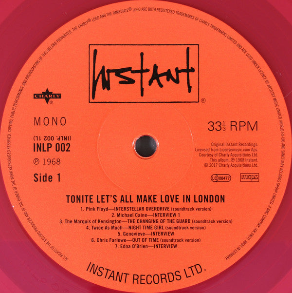 Various : Tonite Let's All Make Love In London (LP, Album, Mono, RE, RM, Pin)
