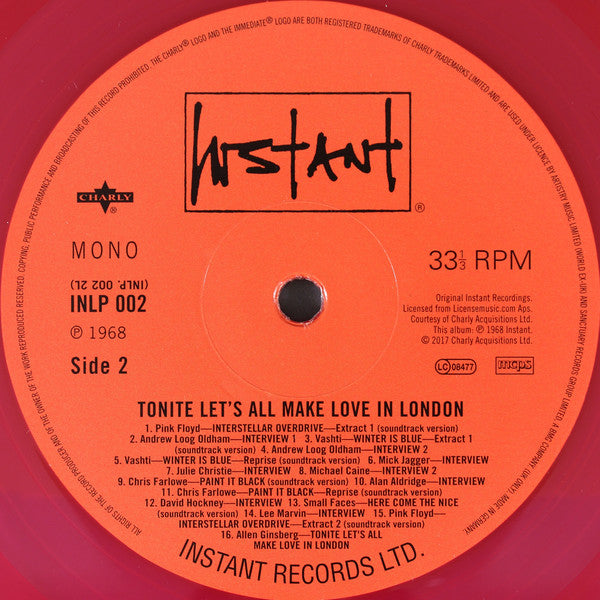 Various : Tonite Let's All Make Love In London (LP, Album, Mono, RE, RM, Pin)