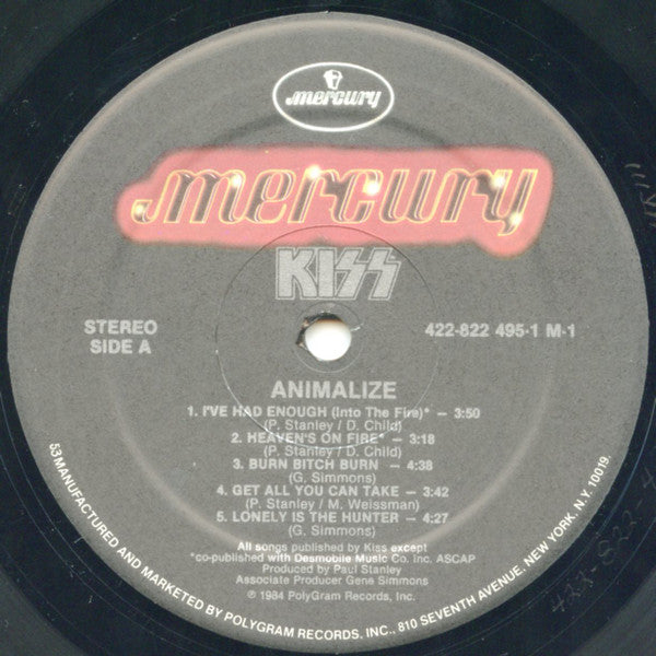 Kiss : Animalize (LP, Album, 53,)