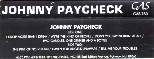 Johnny Paycheck : Johnny Paycheck (Cass, Comp, Dol)