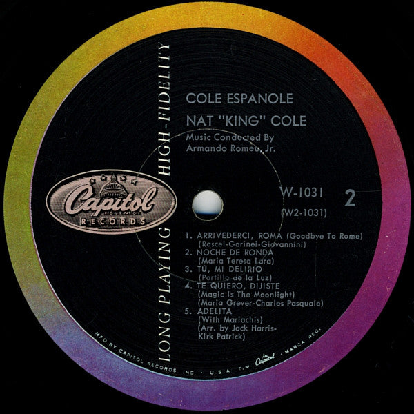 Nat 'King' Cole* : Cole Español (LP, Album, Mono, Scr)