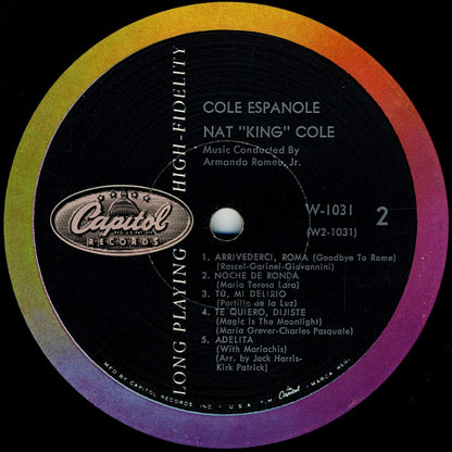 Nat 'King' Cole* : Cole Español (LP, Album, Mono, Scr)