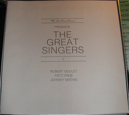 Johnny Mathis, Patti Page, Robert Goulet : The Great Singers (4xLP, Comp + Box)