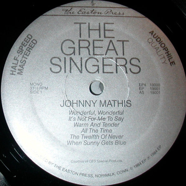 Johnny Mathis, Patti Page, Robert Goulet : The Great Singers (4xLP, Comp + Box)