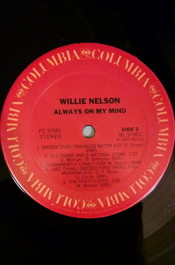 Willie Nelson : Always On My Mind (LP, Album, Car)