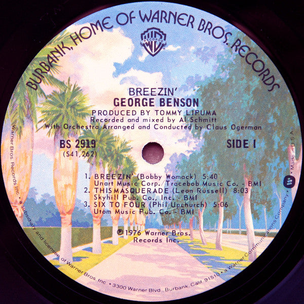 George Benson : Breezin' (LP, Album, RP, Los)