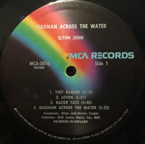 Elton John : Madman Across The Water (LP, Album, RE, Glo)