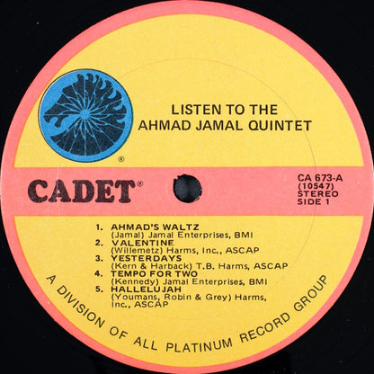 The Ahmad Jamal Quintet : Listen (LP, Album, RE)