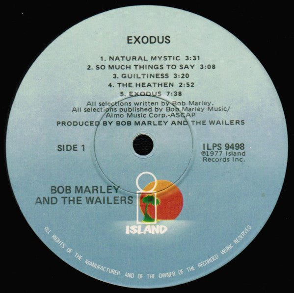 Bob Marley & The Wailers : Exodus (LP, Album, RE, Win)