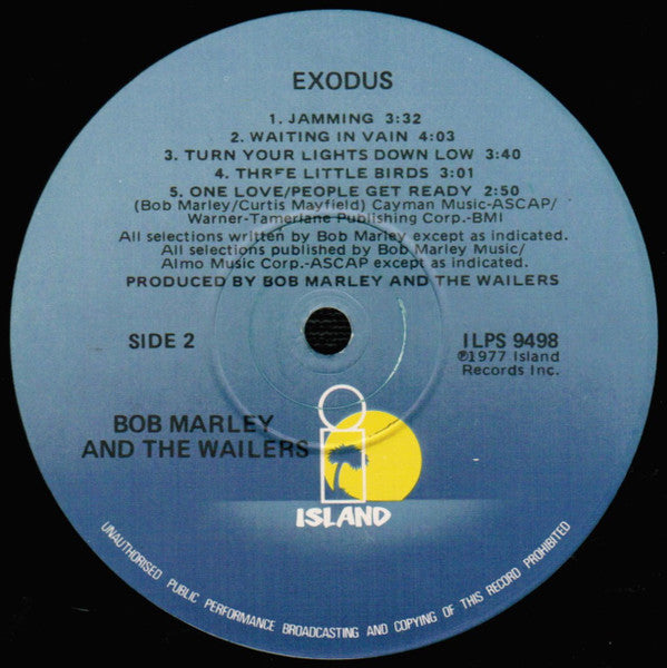 Bob Marley & The Wailers : Exodus (LP, Album, RE, Win)