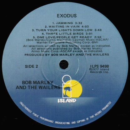 Bob Marley & The Wailers : Exodus (LP, Album, RE, Win)