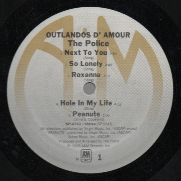 The Police : Outlandos D'Amour (LP, Album, Yel)