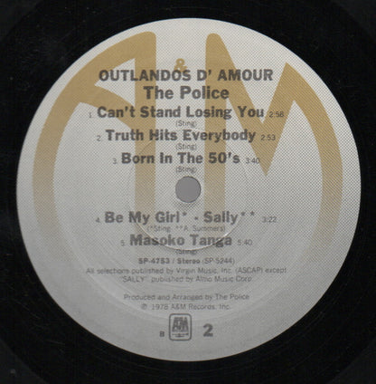 The Police : Outlandos D'Amour (LP, Album, Yel)
