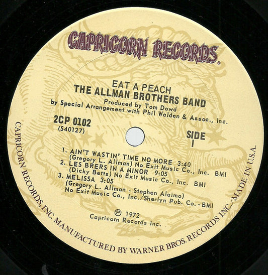 The Allman Brothers Band : Eat A Peach (2xLP, Album, RE, Pit)