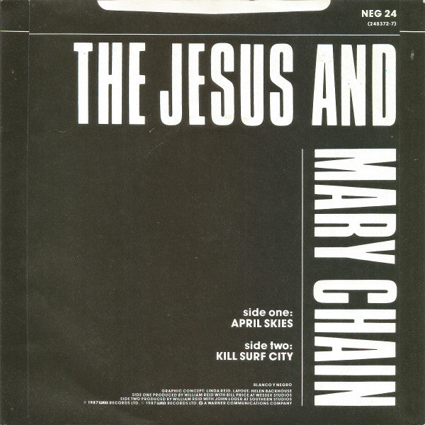 The Jesus And Mary Chain : April Skies (7", Single, Sil)