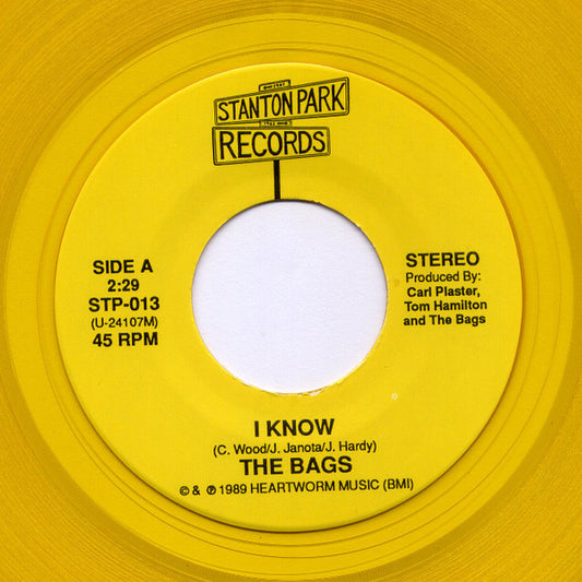 The Bags (2) : Hide And Seek (7", Single, Num, Yel)