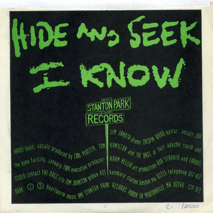 The Bags (2) : Hide And Seek (7", Single, Num, Yel)