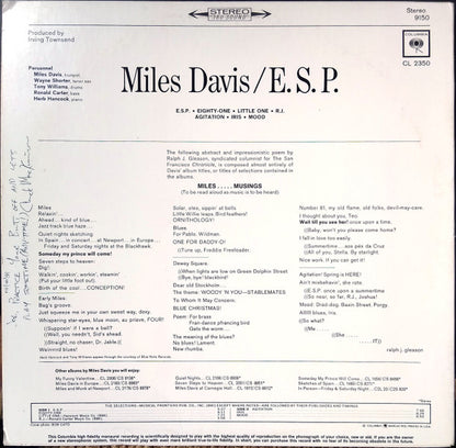 Miles Davis : E.S.P. (LP, Album, RE, Car)