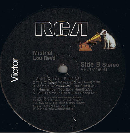 Lou Reed : Mistrial (LP, Album, Ind)