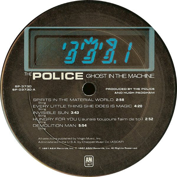 The Police : Ghost In The Machine (LP, Album, Eur)