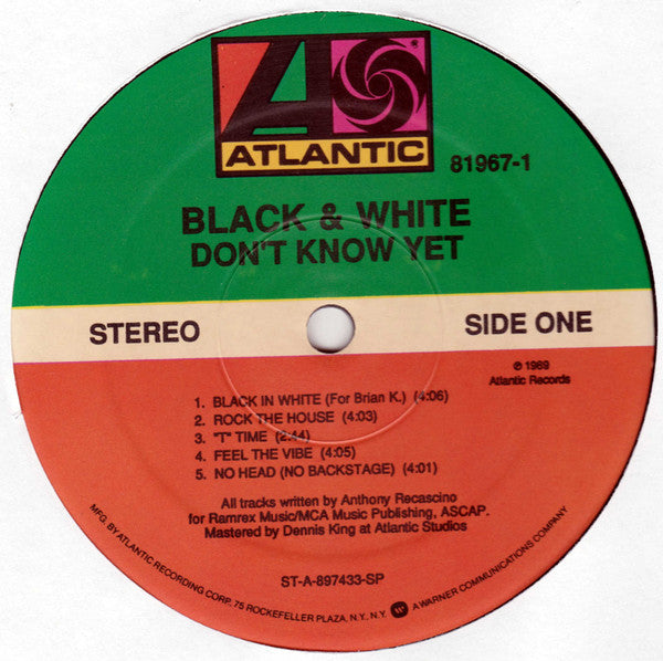 Black & White (7) : Don't Know Yet (LP, Album)