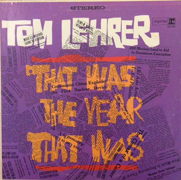 Tom Lehrer : That Was The Year That Was (LP, Album, RE, Win)