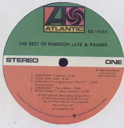 Emerson, Lake & Palmer : The Best Of Emerson Lake & Palmer (LP, Comp, -SP)