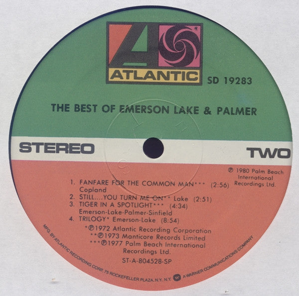 Emerson, Lake & Palmer : The Best Of Emerson Lake & Palmer (LP, Comp, -SP)