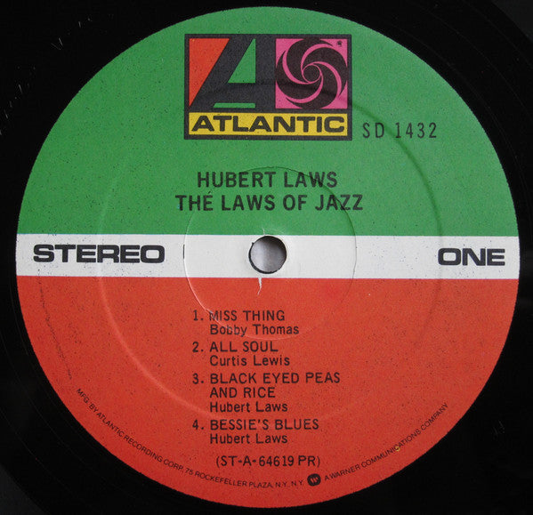 Hubert Laws : The Laws Of Jazz (LP, Album, RE)