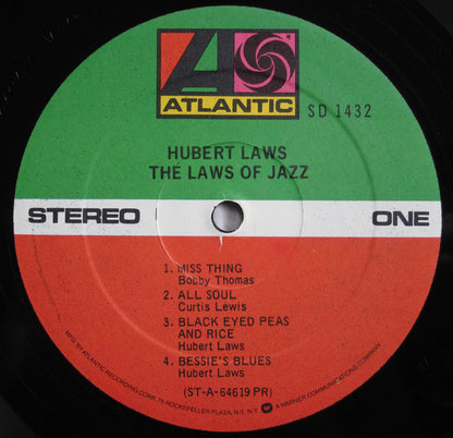 Hubert Laws : The Laws Of Jazz (LP, Album, RE)