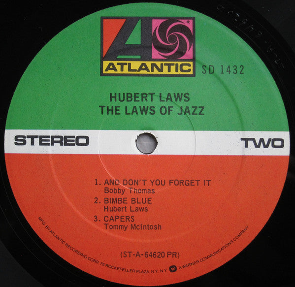 Hubert Laws : The Laws Of Jazz (LP, Album, RE)
