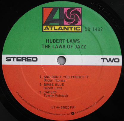 Hubert Laws : The Laws Of Jazz (LP, Album, RE)