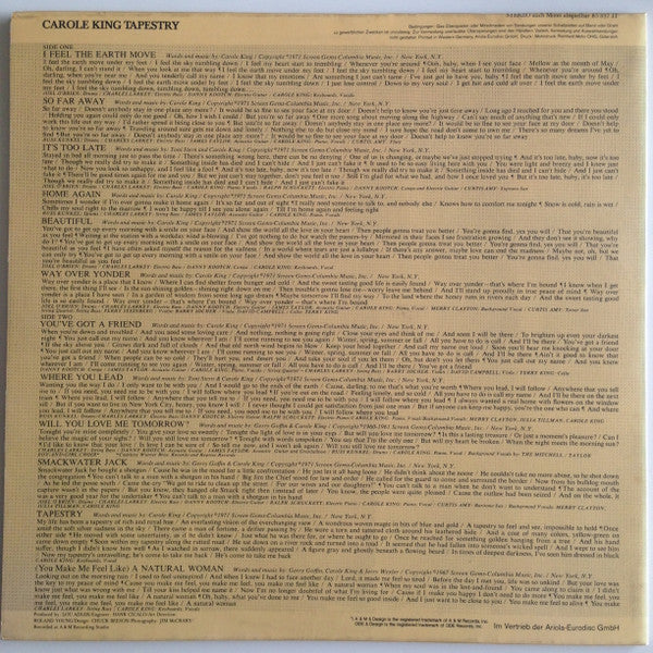 Carole King : Tapestry (LP, Album, RP, Gat)