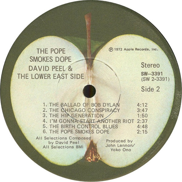 David Peel & The Lower East Side : The Pope Smokes Dope (LP, Album, Win)