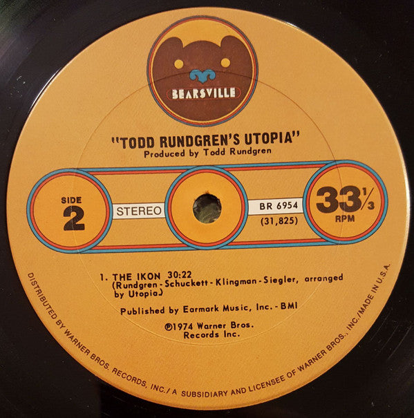 Utopia (5) : Todd Rundgren's Utopia (LP, Album, Pit)