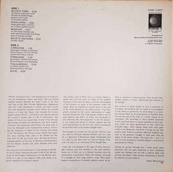 Unknown Artist, Deben Bhattacharya : Santūr, Tunbūk, And Tār (LP)