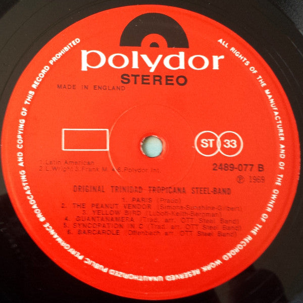 The Original Trinidad Steel Band : The Original Trinidad Steel Band (LP, Album, RE)