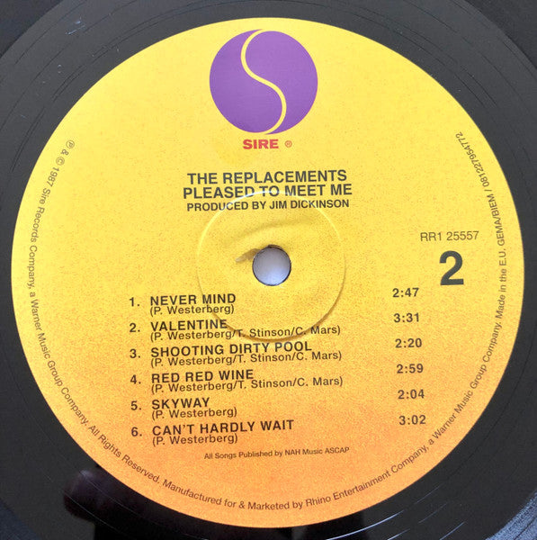 The Replacements : Pleased To Meet Me (LP, Album, RE)