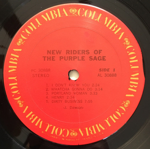 New Riders Of The Purple Sage : New Riders Of The Purple Sage (LP, Album, Ter)