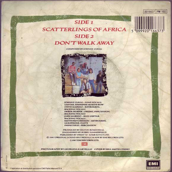 Johnny Clegg & Savuka : Scatterlings Of Africa (7", Single)