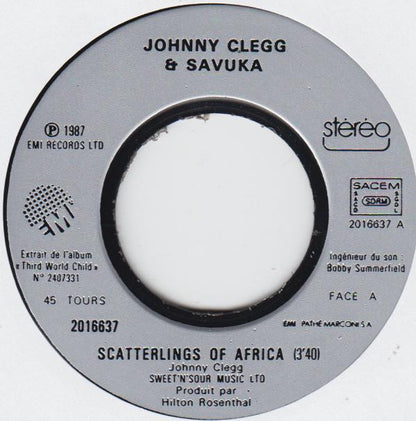 Johnny Clegg & Savuka : Scatterlings Of Africa (7", Single)