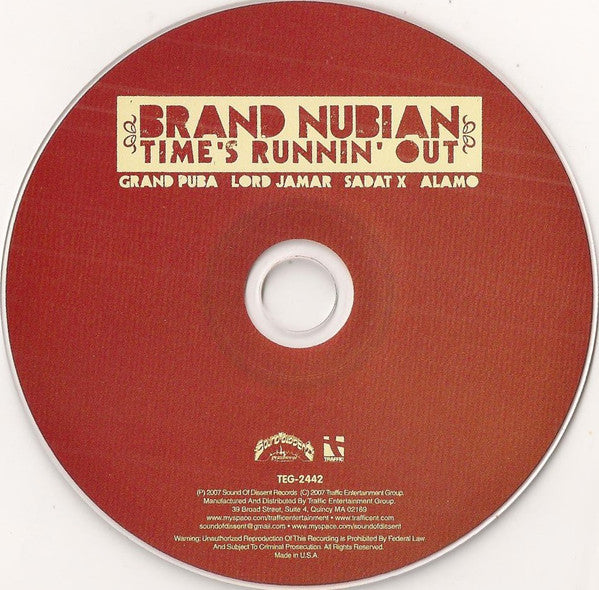 Brand Nubian : Time's Runnin' Out (CD, Album)