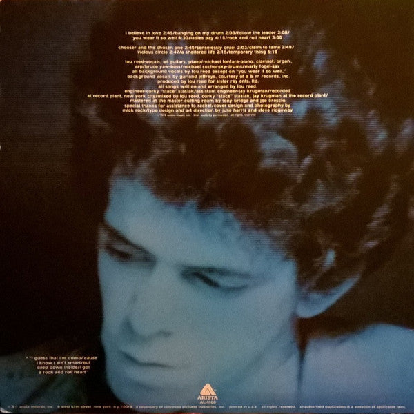 Lou Reed : Rock And Roll Heart (LP, Album, Wad)