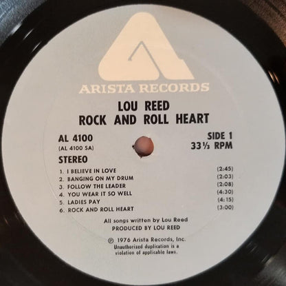 Lou Reed : Rock And Roll Heart (LP, Album, Wad)