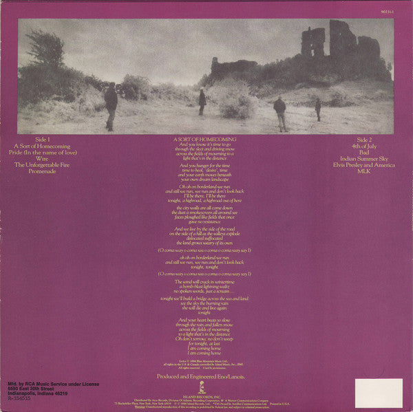U2 : The Unforgettable Fire (LP, Album, Club, RCA)